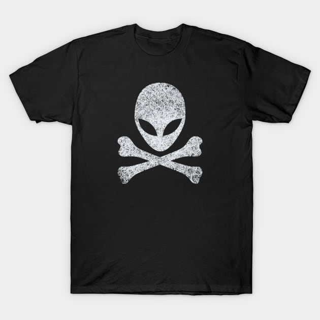 Alien and Crossbones T-Shirt by LefTEE Designs